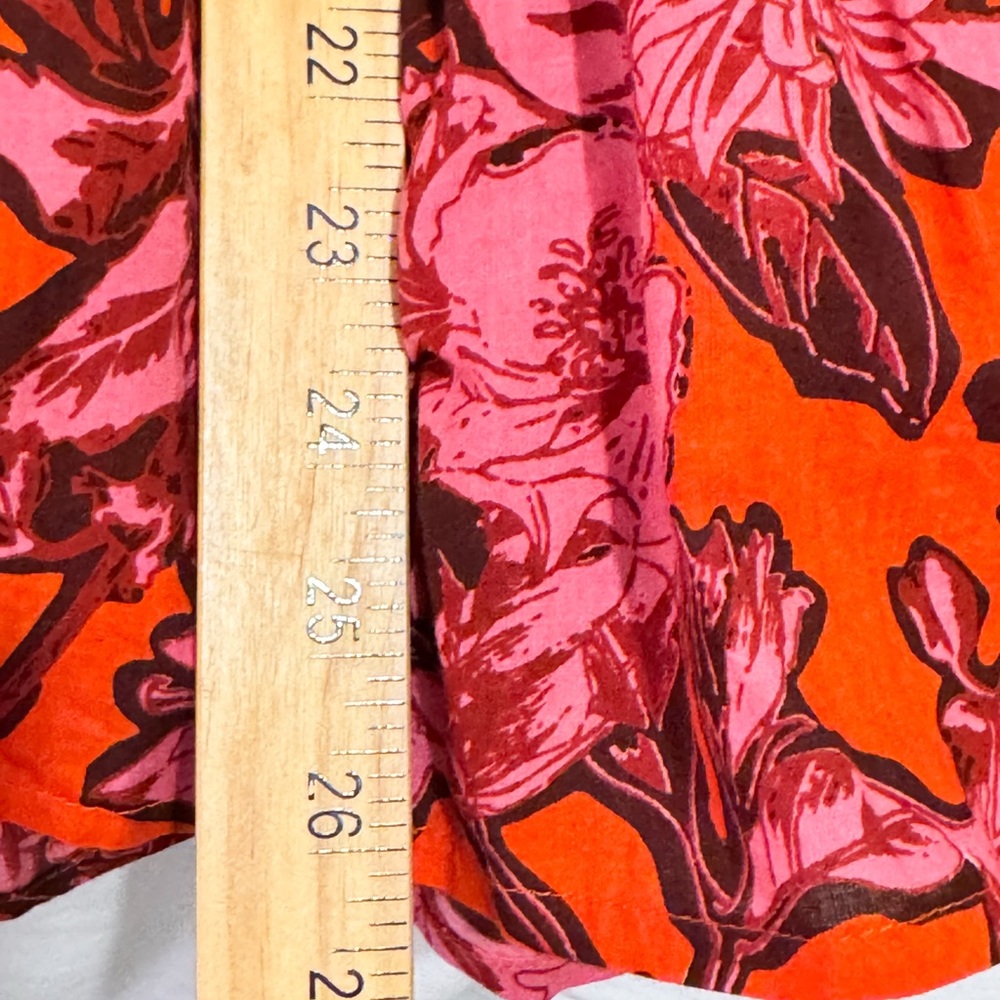 Tuckernuck Ro’s Garden Boho Tunic Blouse Floral Red Sz Large - Picture 6 of 8